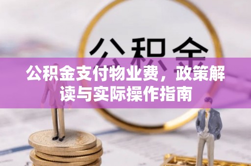 板桥公积金支付物业费，政策解读与实际操作指南