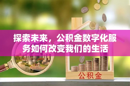 板桥探索未来，公积金数字化服务如何改变我们的生活