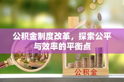 板桥公积金制度改革，探索公平与效率的平衡点