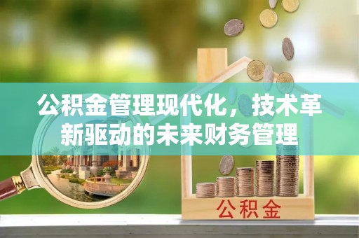 板桥公积金管理现代化，技术革新驱动的未来财务管理